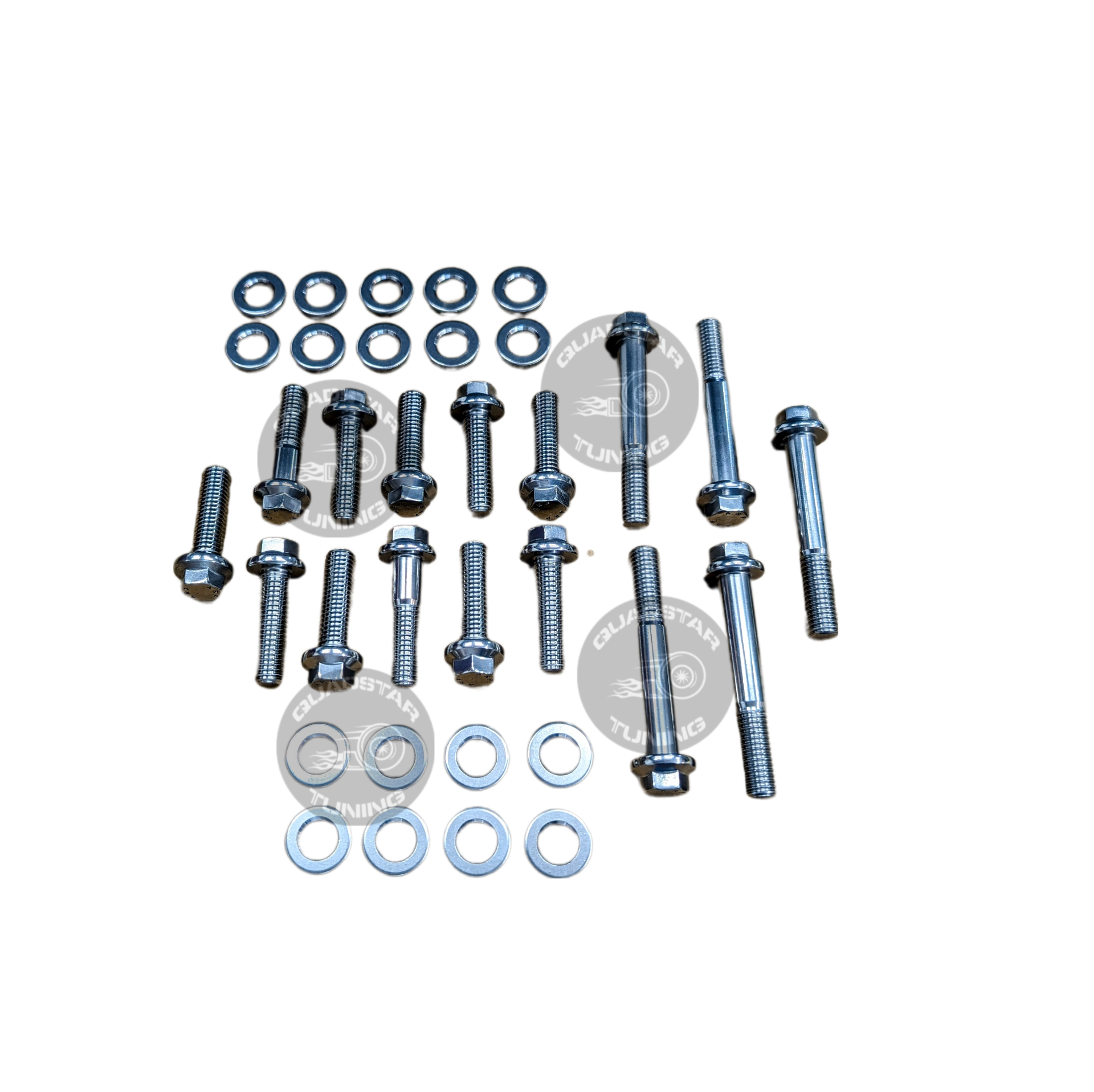 thumbnail image 2 of ARP Small Block Chevy Intake Manifold Bolt Kit - Hex Head, 170,000 PSI, Black Oxide Finish, Includes Washers, Part 134-2001 2 of 10